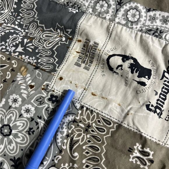 🔥🔥 SNOOP DOGG CLOTHING COMPANY - AOP Short Sleeve Button Down Shirt  2XL - *RE - Picture 15 of 16